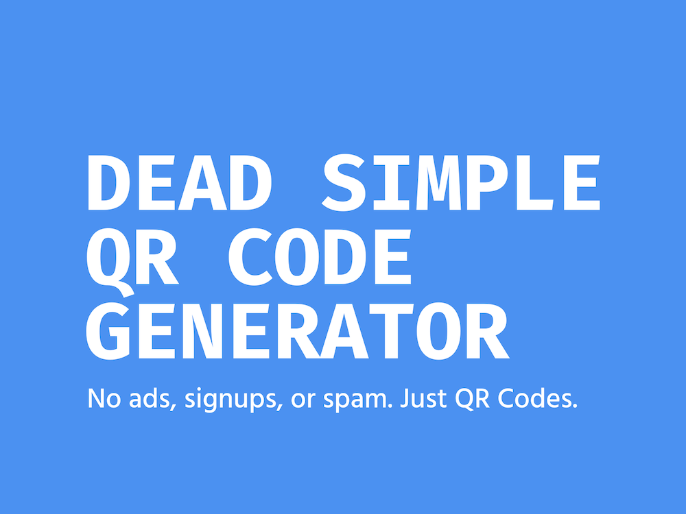 Dead simple qr code generator